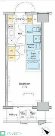 プラウドフラット月島アベニューの物件間取画像